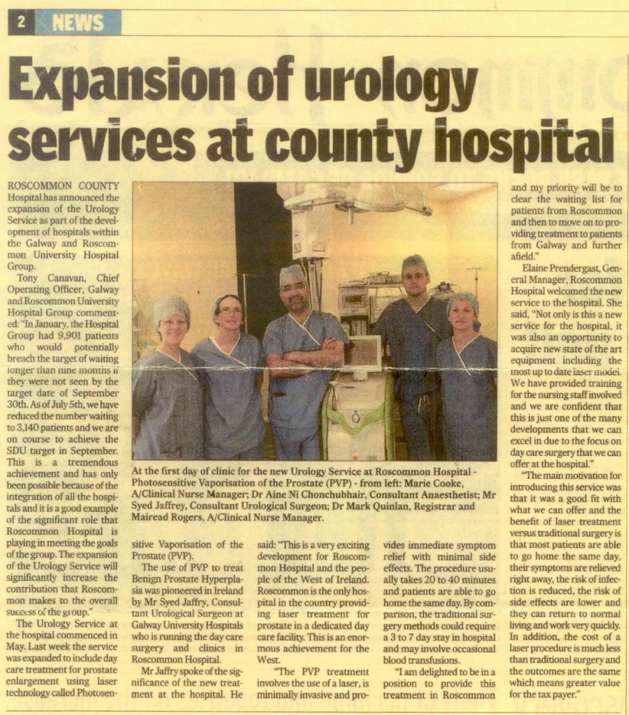 Expansion of Urology Services at County Hospital 